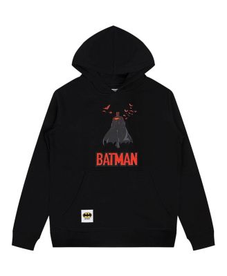 Big Boys and Girls Black Batman Comics Batman Signal Pullover Hoodie