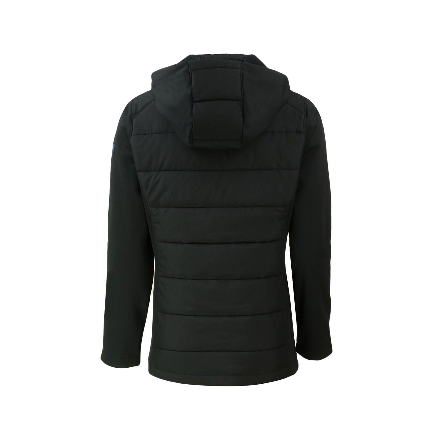 Женская куртка Cutter & Buck Black Philadelphia Eagles Evoke Hybrid Eco Softshell Full-Zip Hoodie Jacket — фото 3
