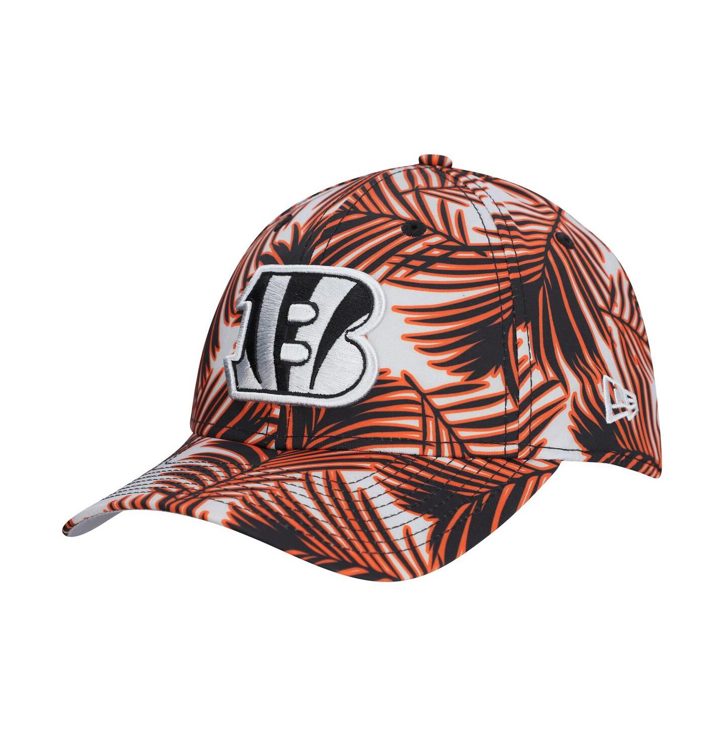 Мужская кепка New Era Gray Cincinnati Bengals Palms 39THIRTY Flex Hat — фото 1