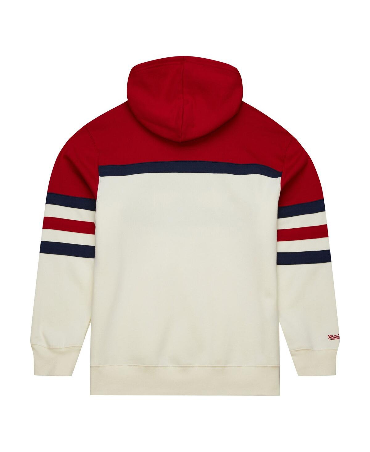 Mitchell & Ness Men's Cream/scarlet St. Louis Cardinals Head Coach Pullover Hoodie In Cream,scarlet