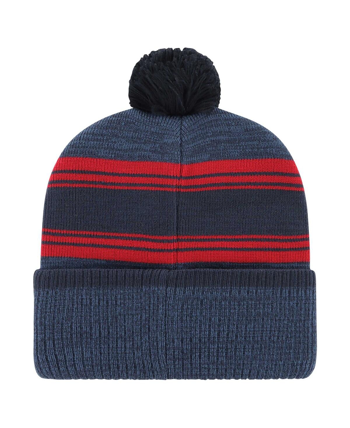 47 Brand Men's Navy New England Patriots Fadeout Cuffed Knit Hat With Pom In Navy