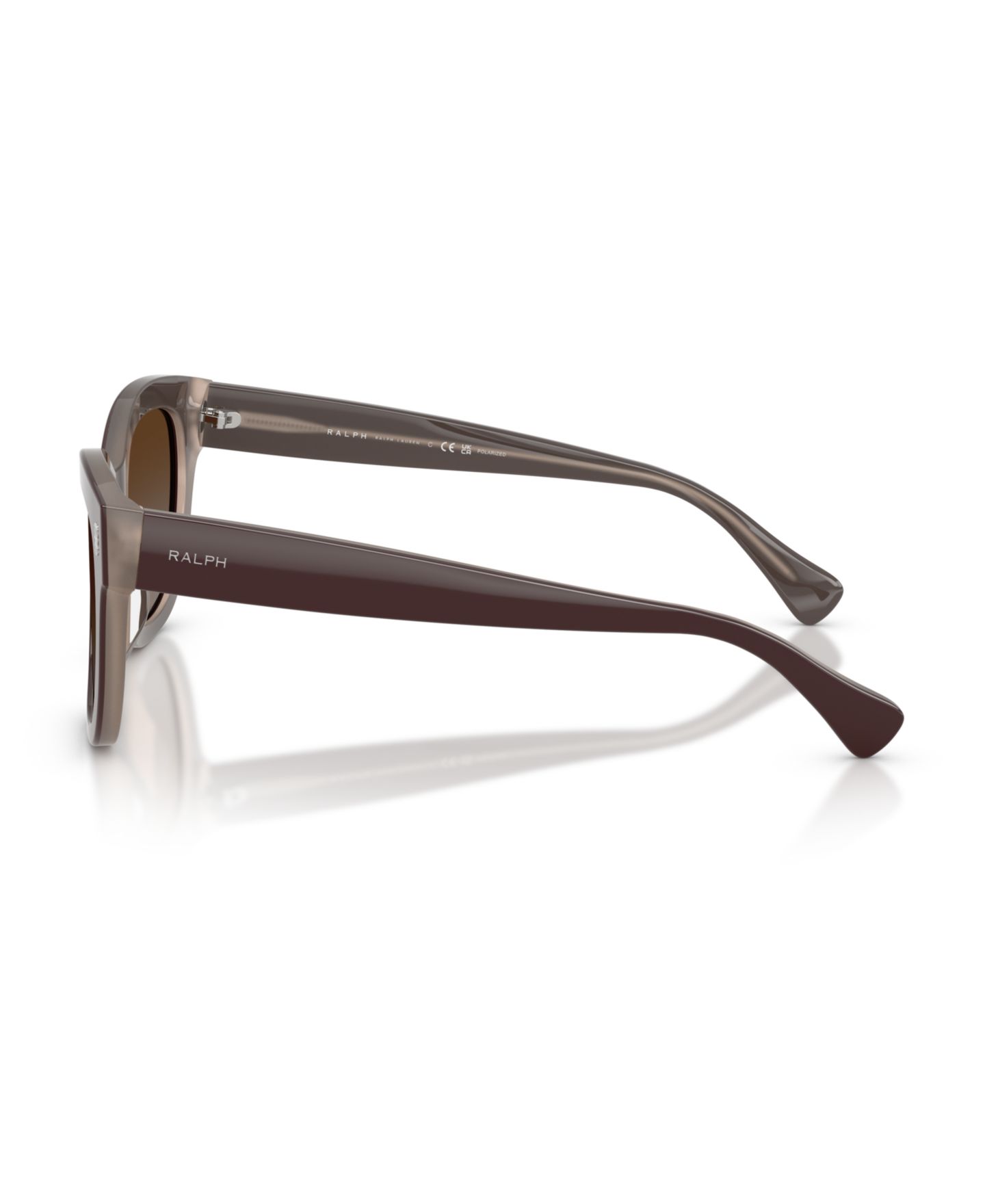 Женские солнцезащитные очки Ralph by Ralph Lauren Polarized Sunglasses, RA5301U, цвет: Блестящий коричневый — фото 4