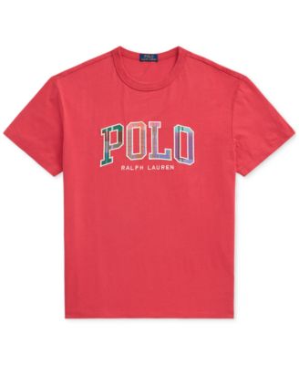 Men's Classic-Fit Madras-Logo Jersey T-Shirt