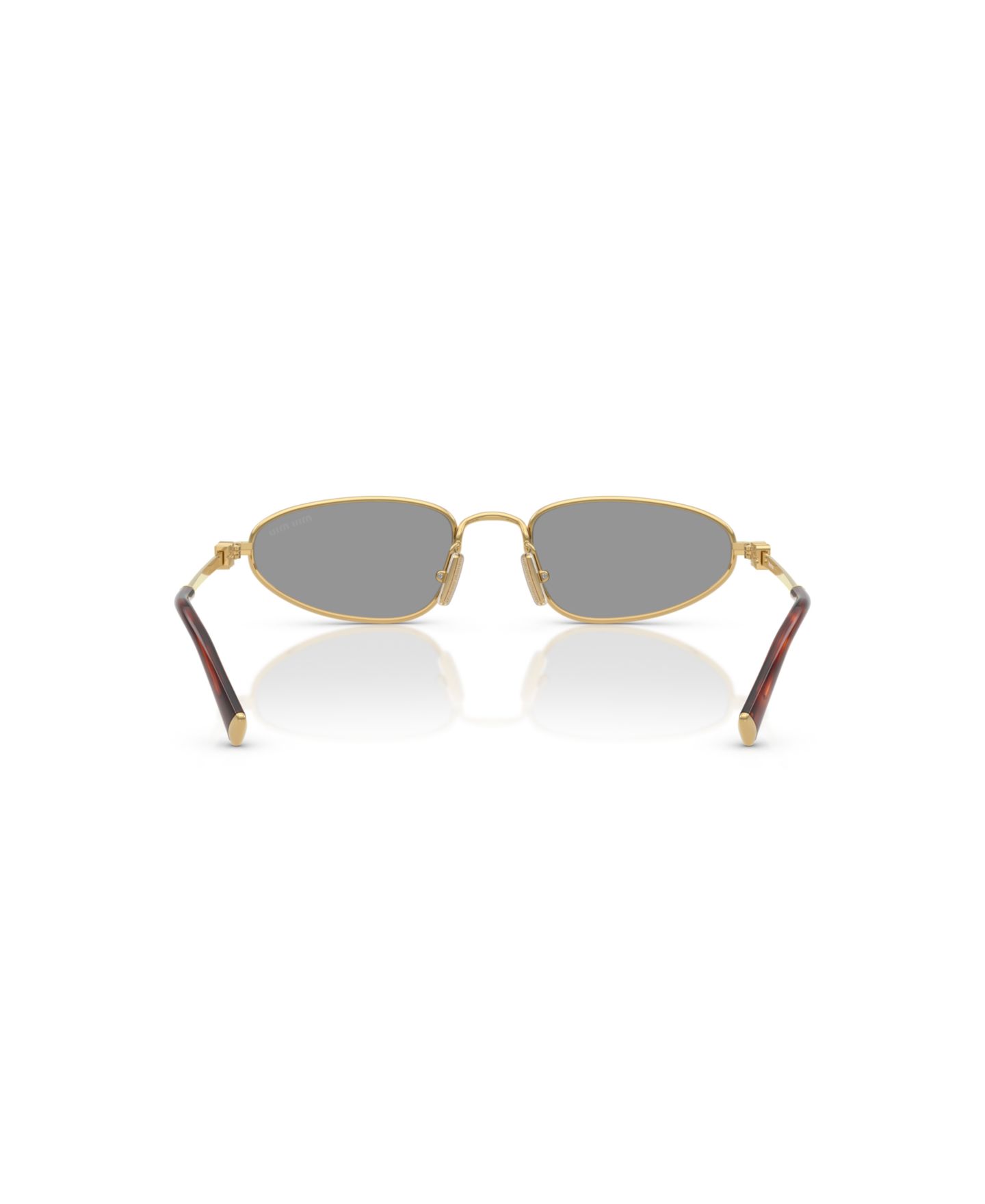 Женские солнцезащитные очки MIU MIU Large Sunglasses, MU A52S, цвет: Золотой, вариант 1 — фото 3