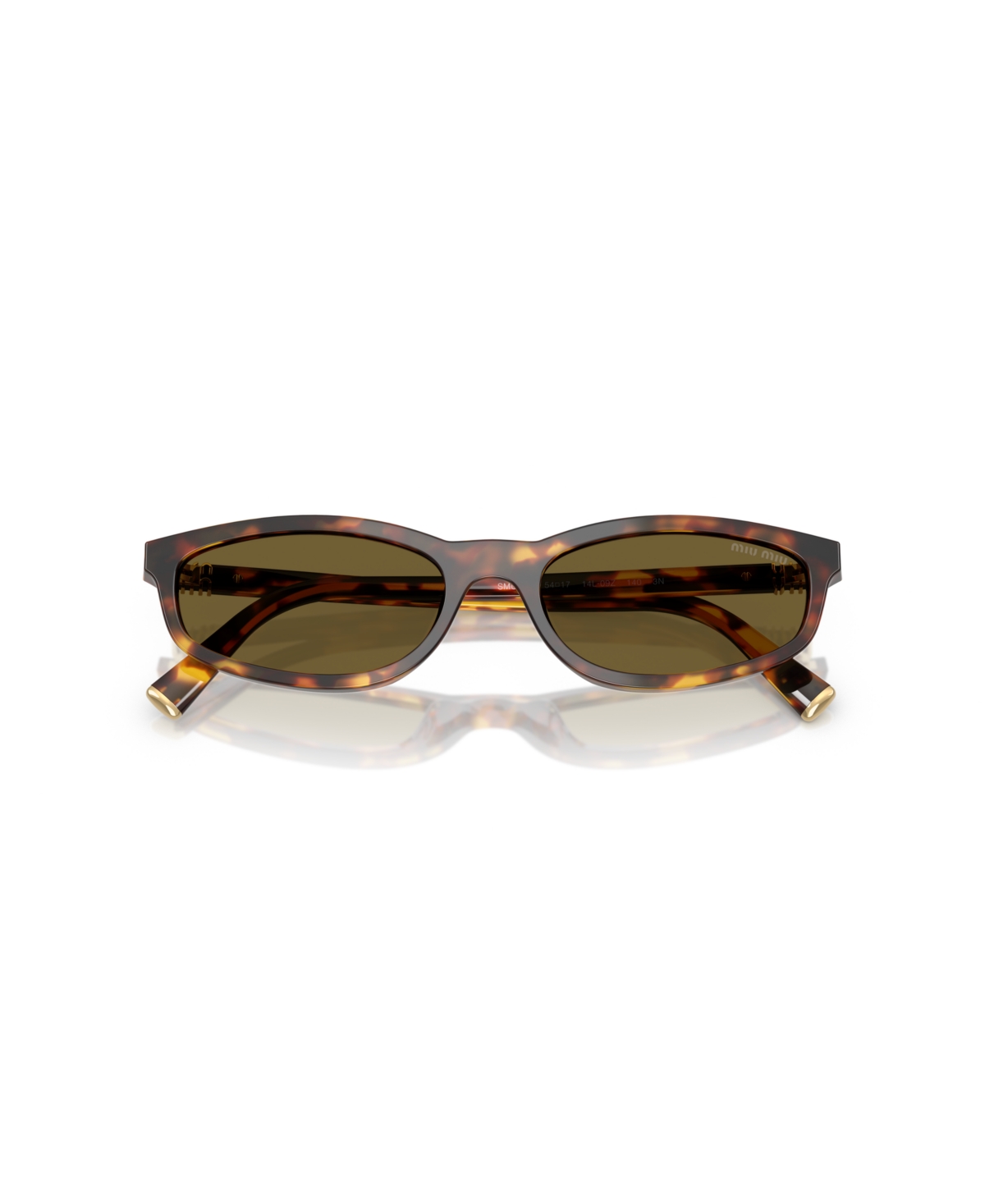 Miu Miu Woman Sunglass Mu A06s In Honey Havana - Green