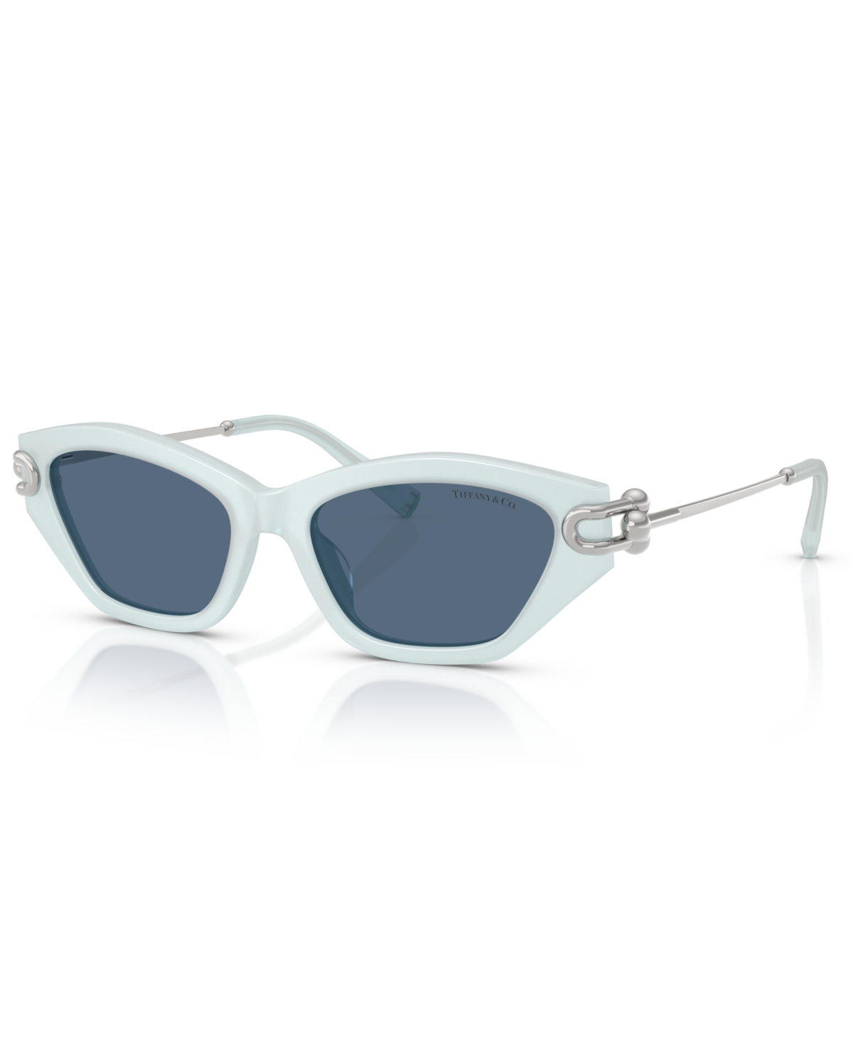 Shop Tiffany & Co Women's Standard Sunglasses, Tf4231u In Frosted Pale Sapphire