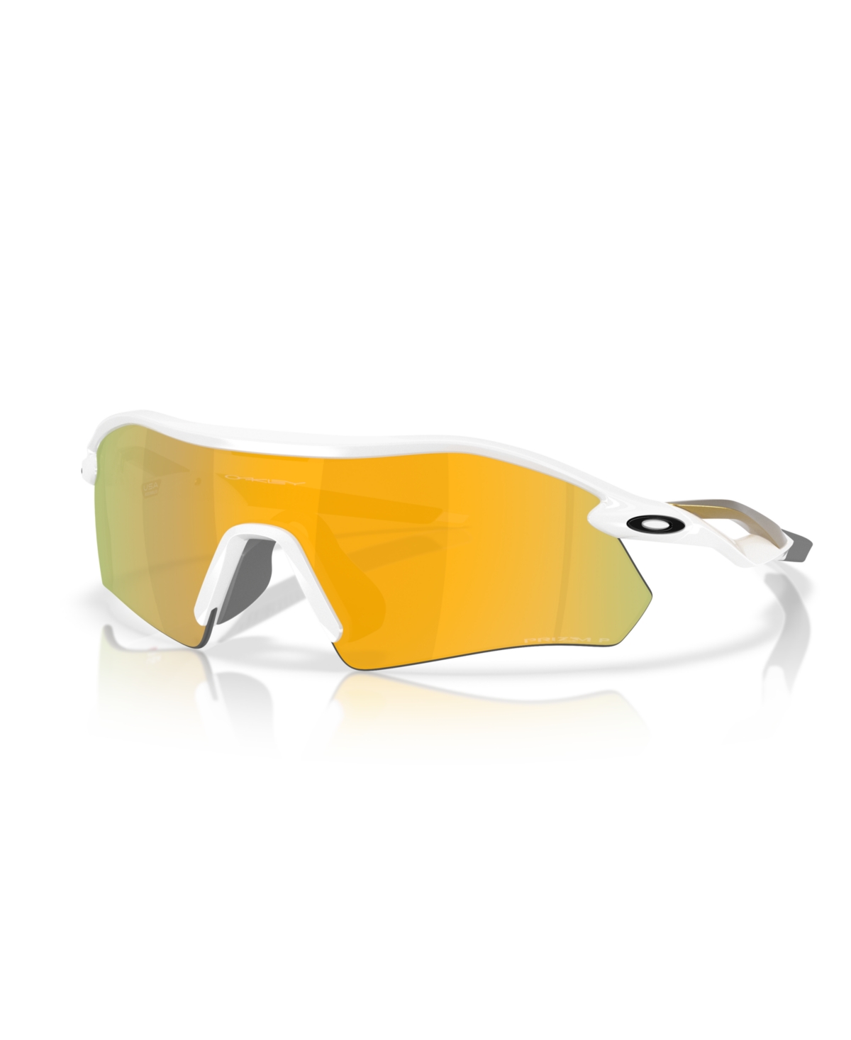 Oakley Unisex Radar Plate Polarized Sunglasses, Oo9495d In Polished White