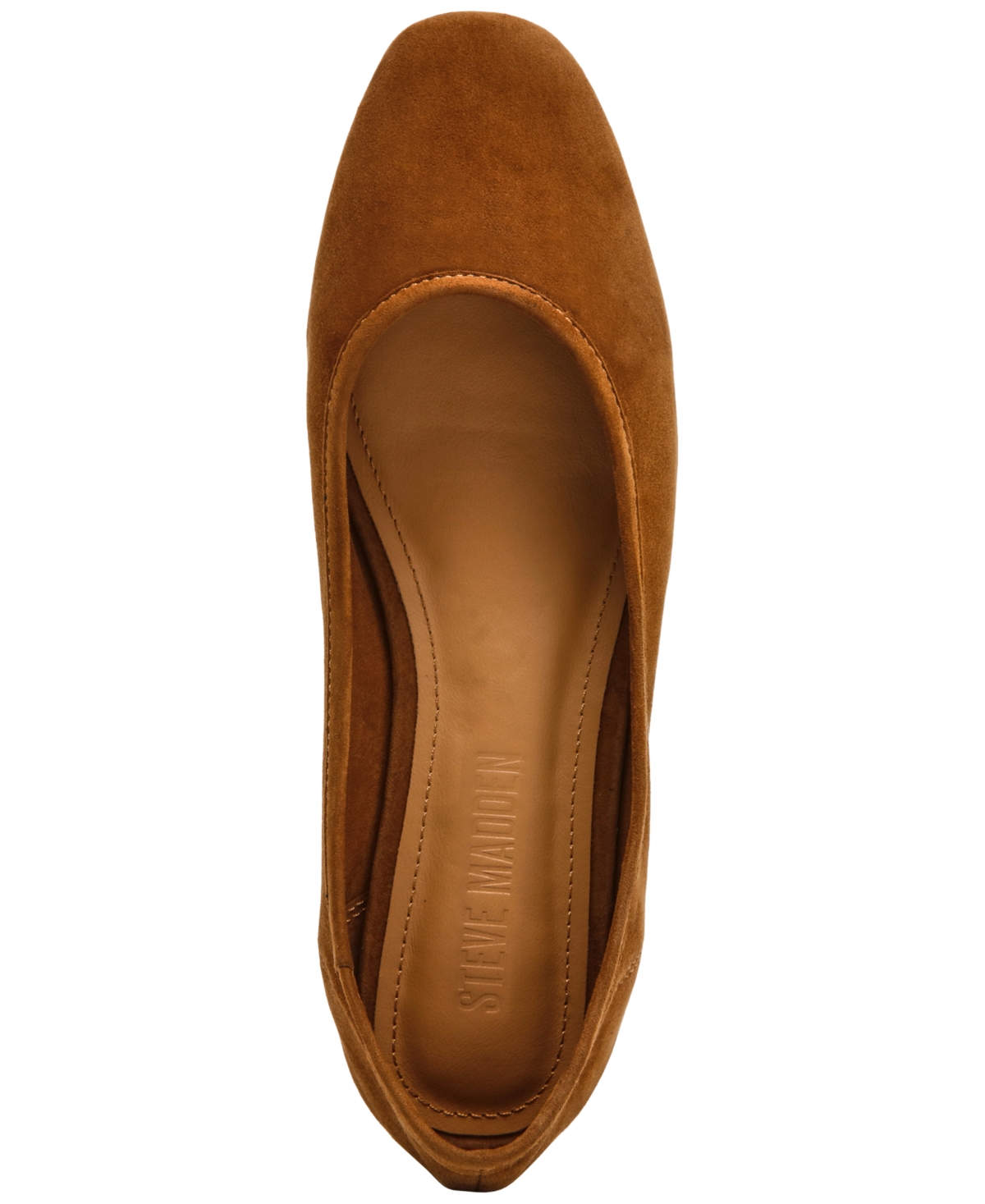 Steve Madden Mollie Block Heel Pump In Chestnut Suede