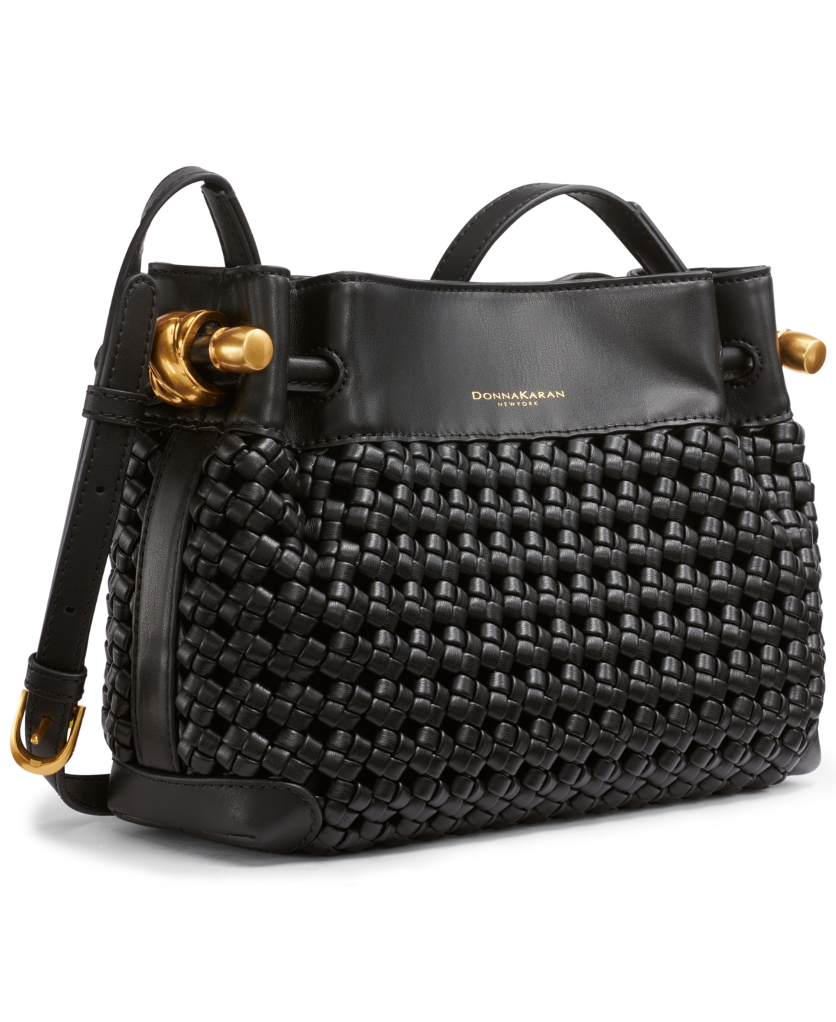 DONNA KARAN CASHMERE WOVEN SMALL CROSSBODY BAG 