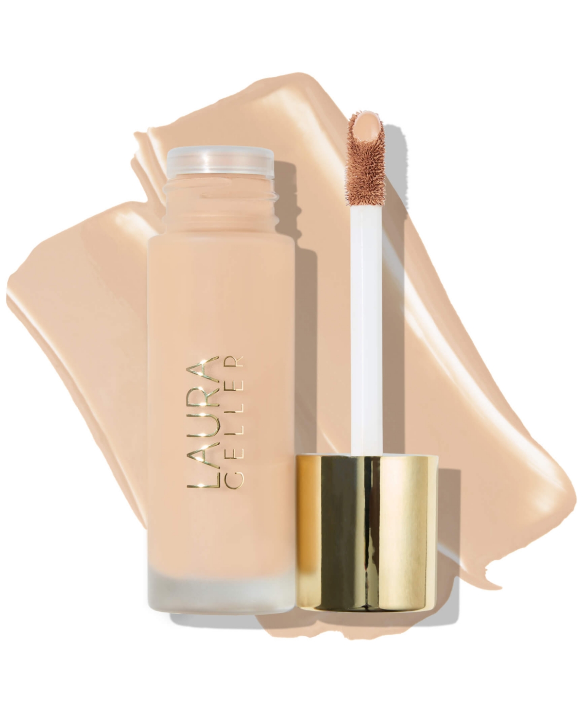 Shop Laura Geller Beauty Double Take Liquid Foundation, 1 Oz. In Fair