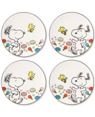 Lenox Chef Snoopy Accent Plates, Set of 4 - Macy's