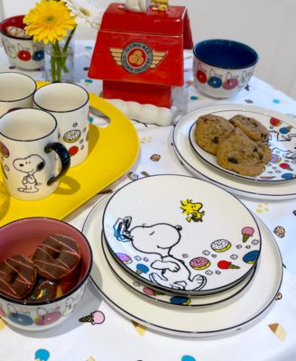 Chef Snoopy Porcelain Dessert Bowls, Set of 4