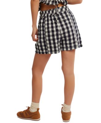 Women's Get Free Seersucker Cotton Pull-On Shorts