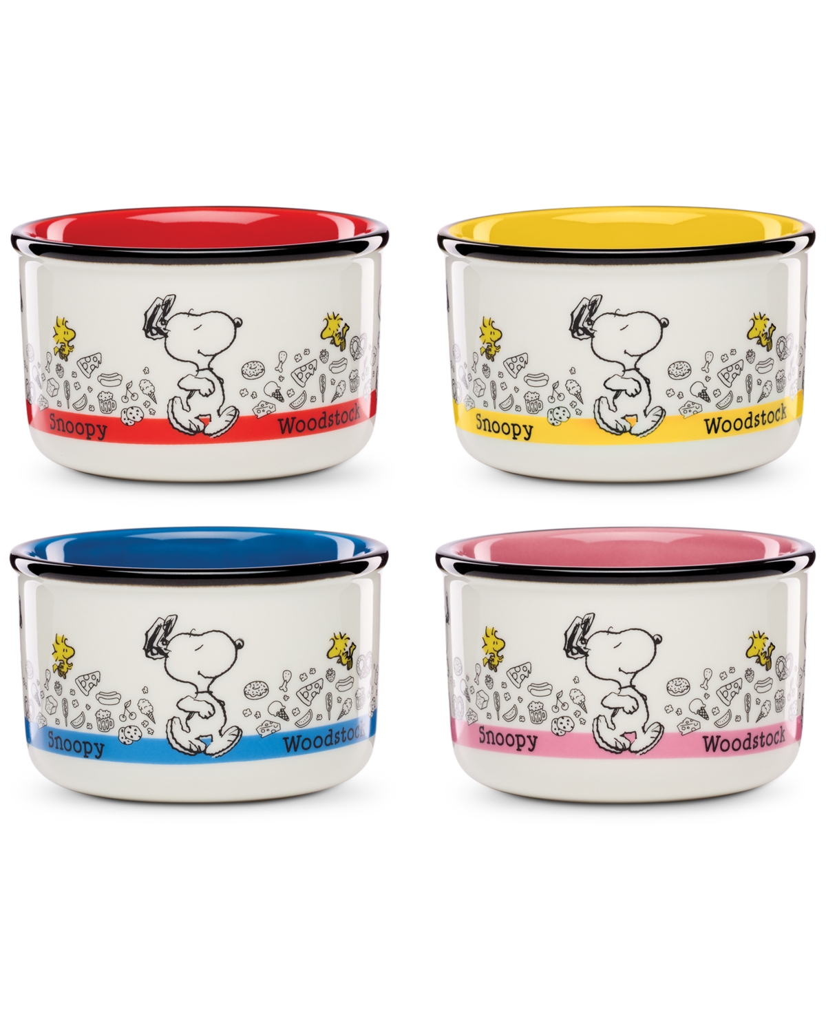 Lenox Chef Snoopy Snack Bowls, Set Of 4 In Multi
