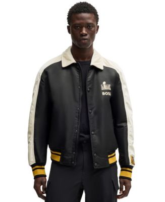 Hugo Boss x NFL Men's Velvet Trim Bomber Jacket - Macy's