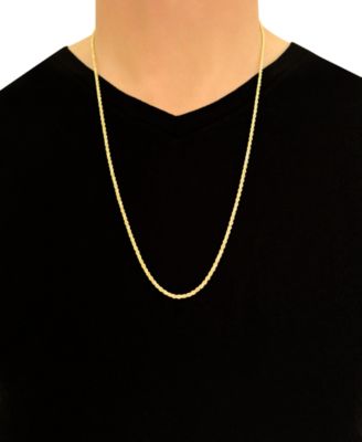 Forza Rope Chain 28" Necklace (2-1/2mm) in 14k Gold