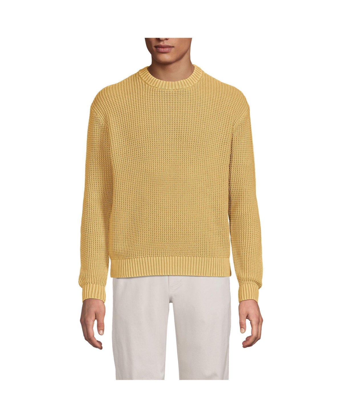Men's Long Sleeve Drifter Garment Dyed Sweater - Dark saffron