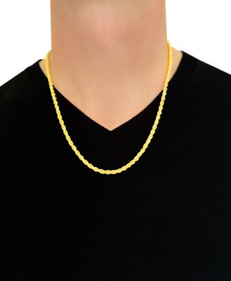 Forza Rope Chain 24" Necklace (4-1/10mm) in 14k Gold