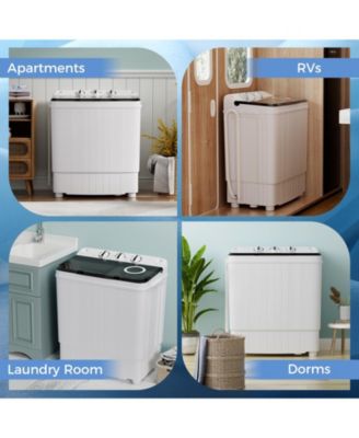 17.6 lbs Portable Washing Machine with Drain Pump
