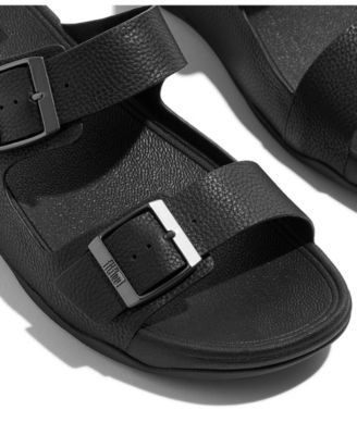Men's Gogh Moc Buckle Tumbled Leather Slides