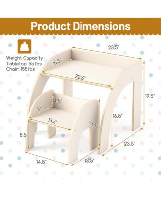 Kids Desk and Chair Set Wooded Toddler Table and Chair Set with Proper Height