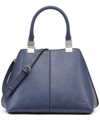 Calvin Klein - Granite Small Faux Leather Satchel