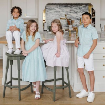 Big Girls Heirloom Sleeveless Special Occasion Sundress with Bow Back Detail and Embroidery