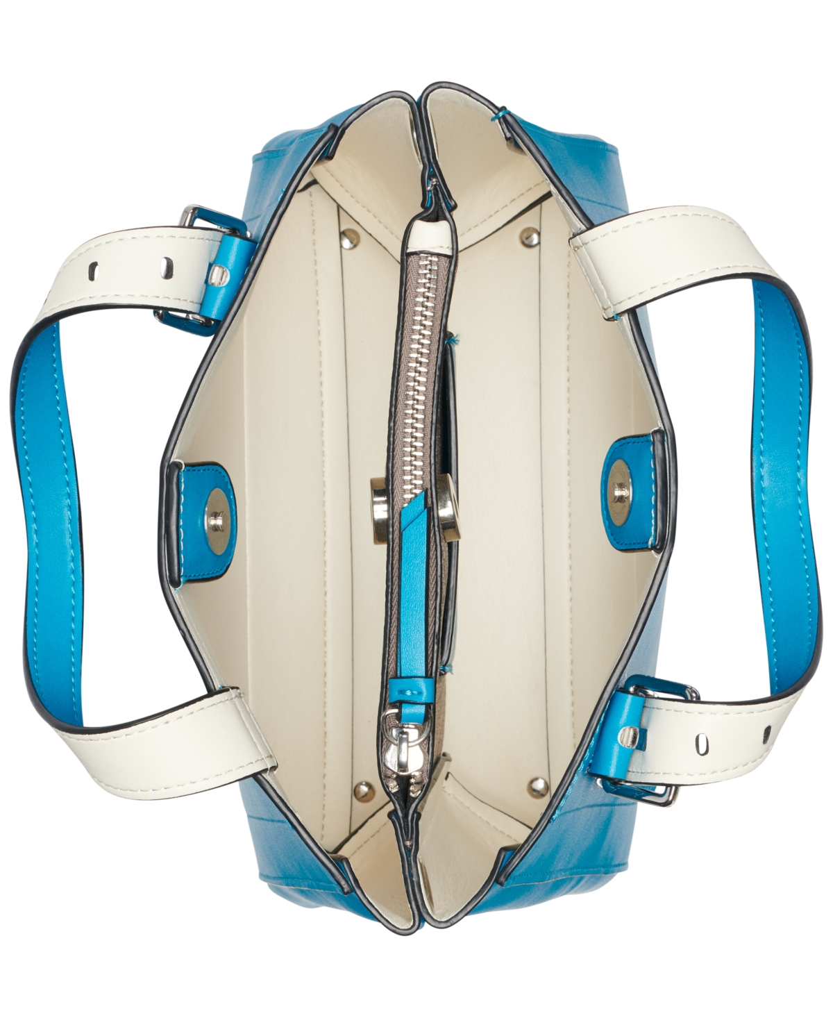 Calvin Klein Lowen Triple Compartment Adjustable Crossbody In Blue