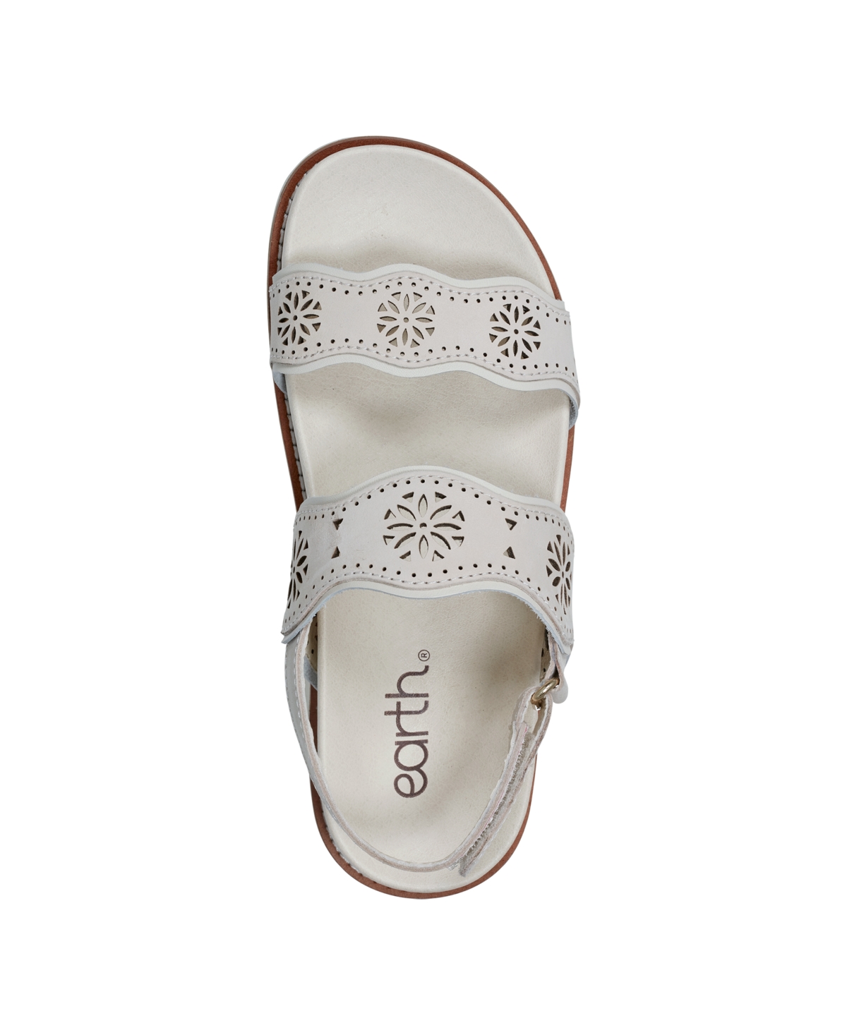 Shop Earth Women's Ferne Strappy Slingback Casual Flat Sandals In Cream Nubuck