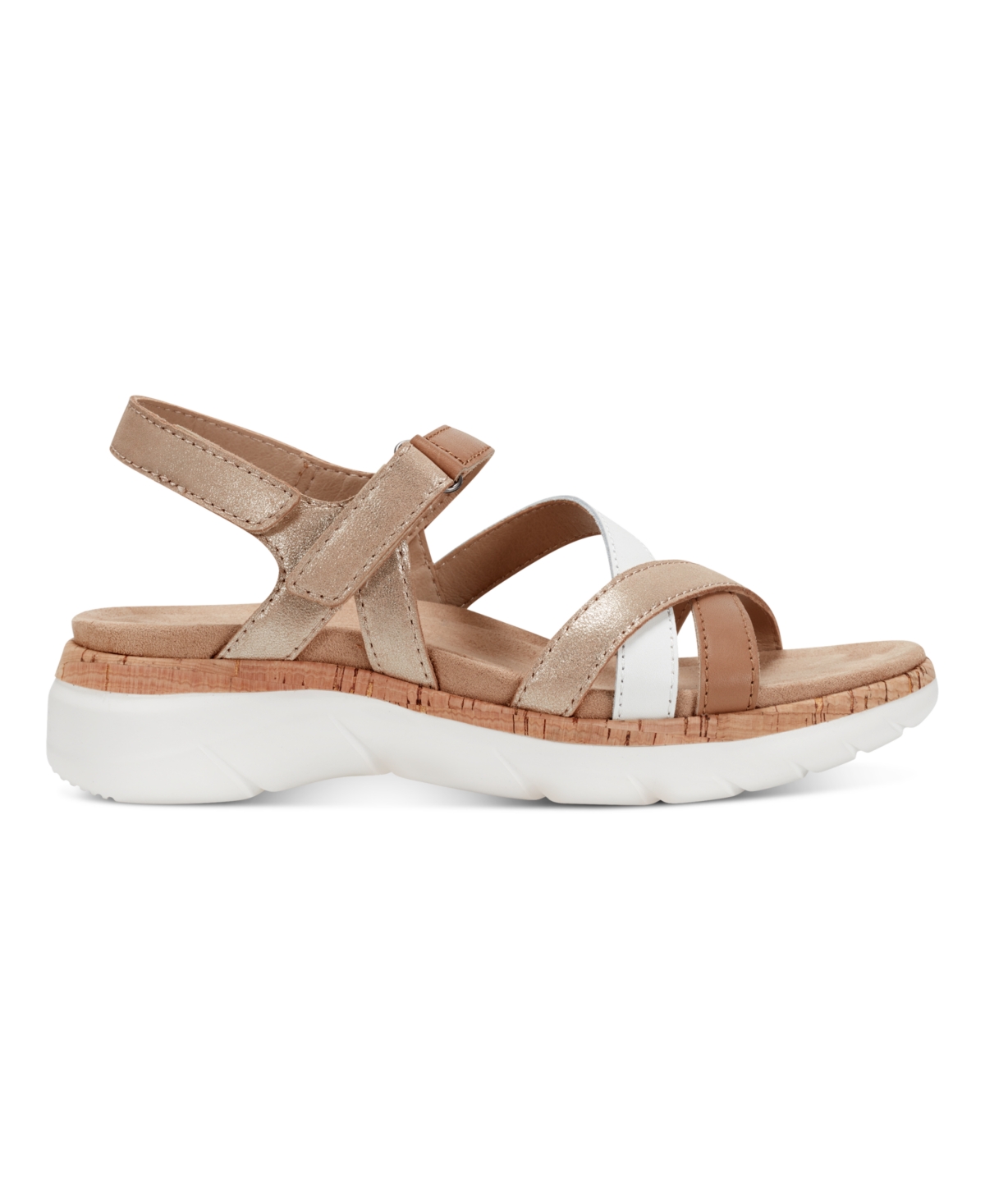EARTH WOMEN'S ROSIE STRAPPY SLINGBACK FLAT SANDALS 