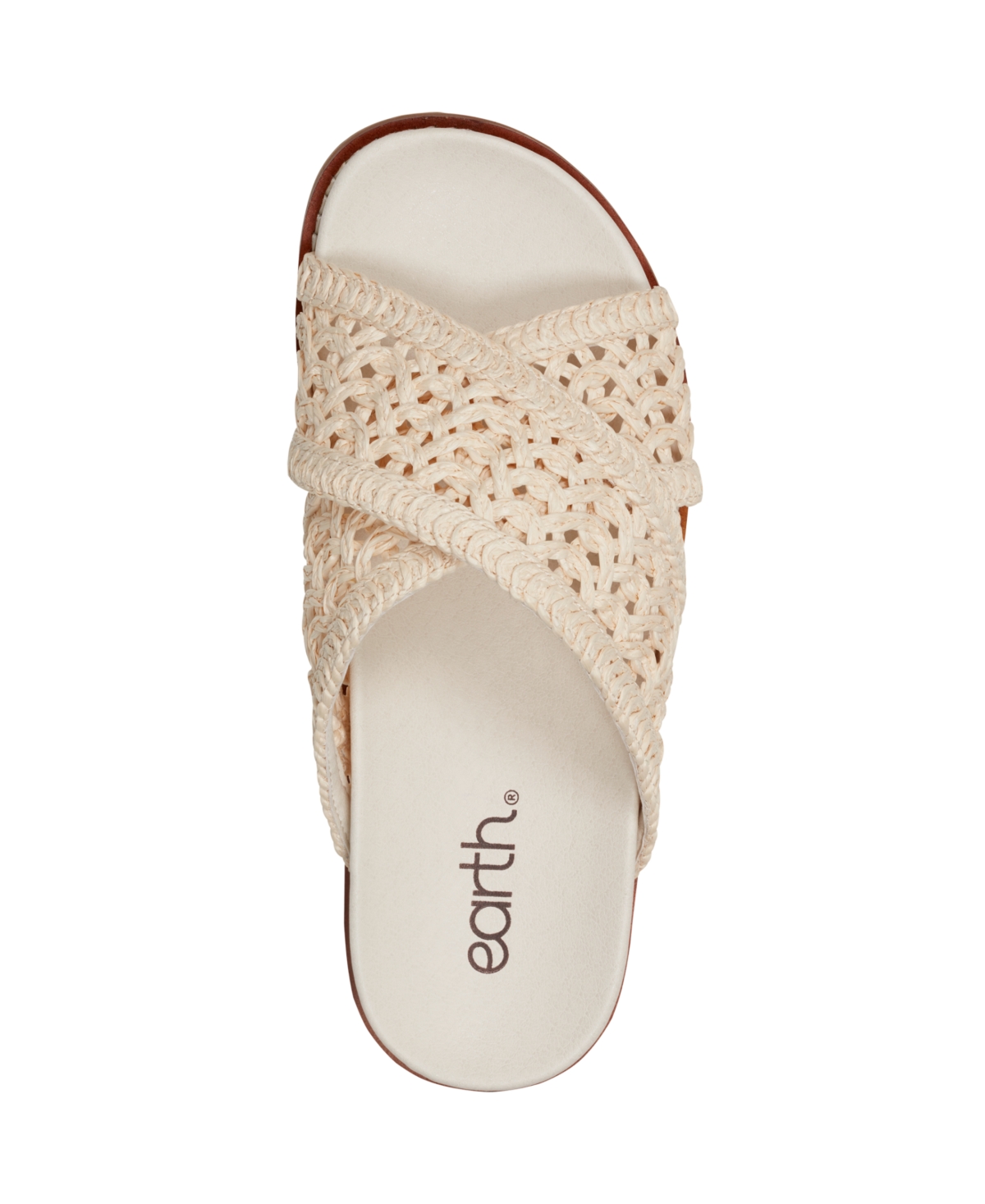 Earth Women's Flurry Woven Crisscross Flat Sandals In Neutral