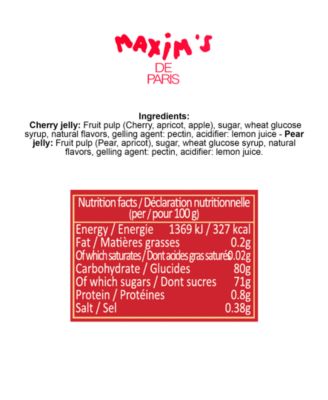 Gift Box Fruit Jellies, Cherry and Pear, 16 Pieces