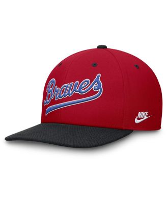 Men's Red/Navy Atlanta Braves Cooperstown Collection Pro Performance Snapback Hat