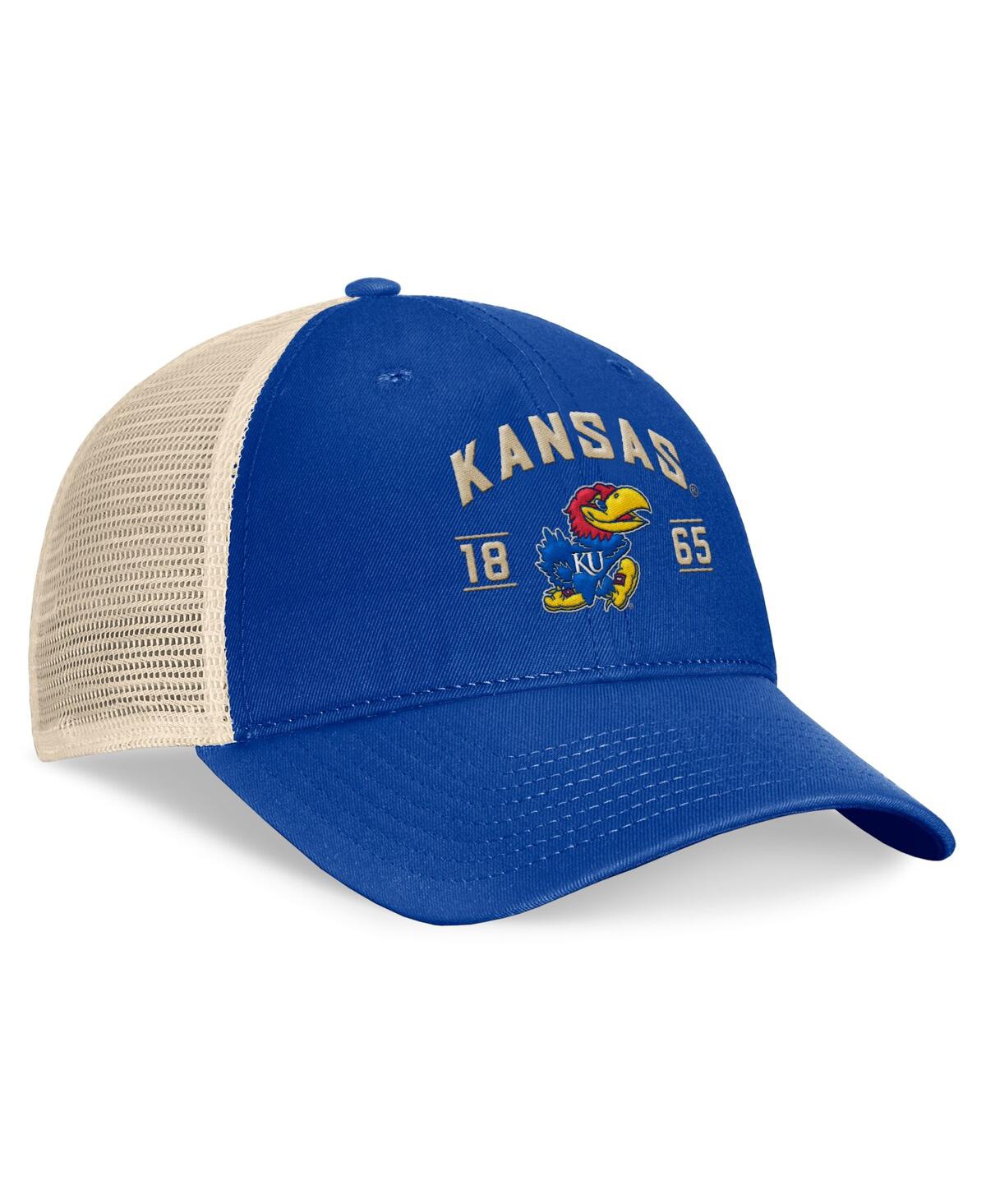 Top Of The World Men's Royal Kansas Jayhawks Heritage Waylon Trucker Adjustable Hat In Royal