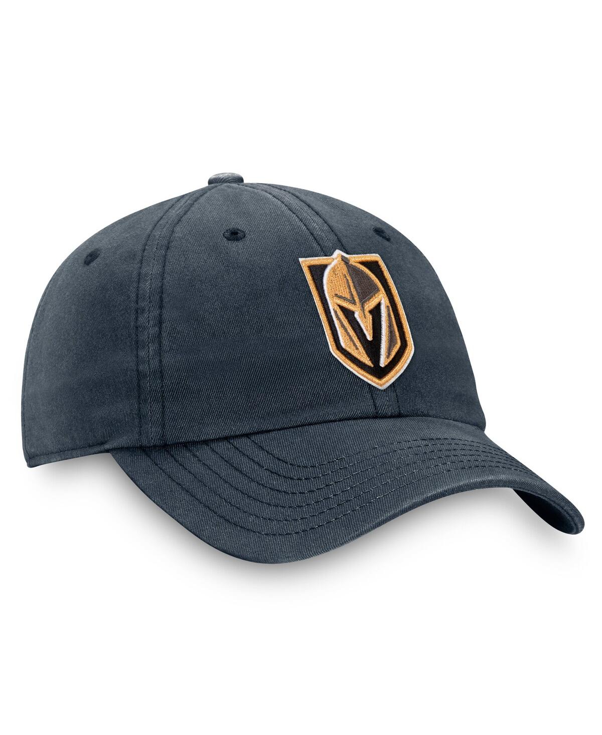 Fanatics Men's Charcoal Vegas Golden Knights Core Primary Logo Adjustable Hat In Charcoal