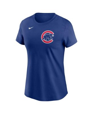 Women's Kyle Tucker Blue Chicago Cubs Fuse Name Number T-Shirt