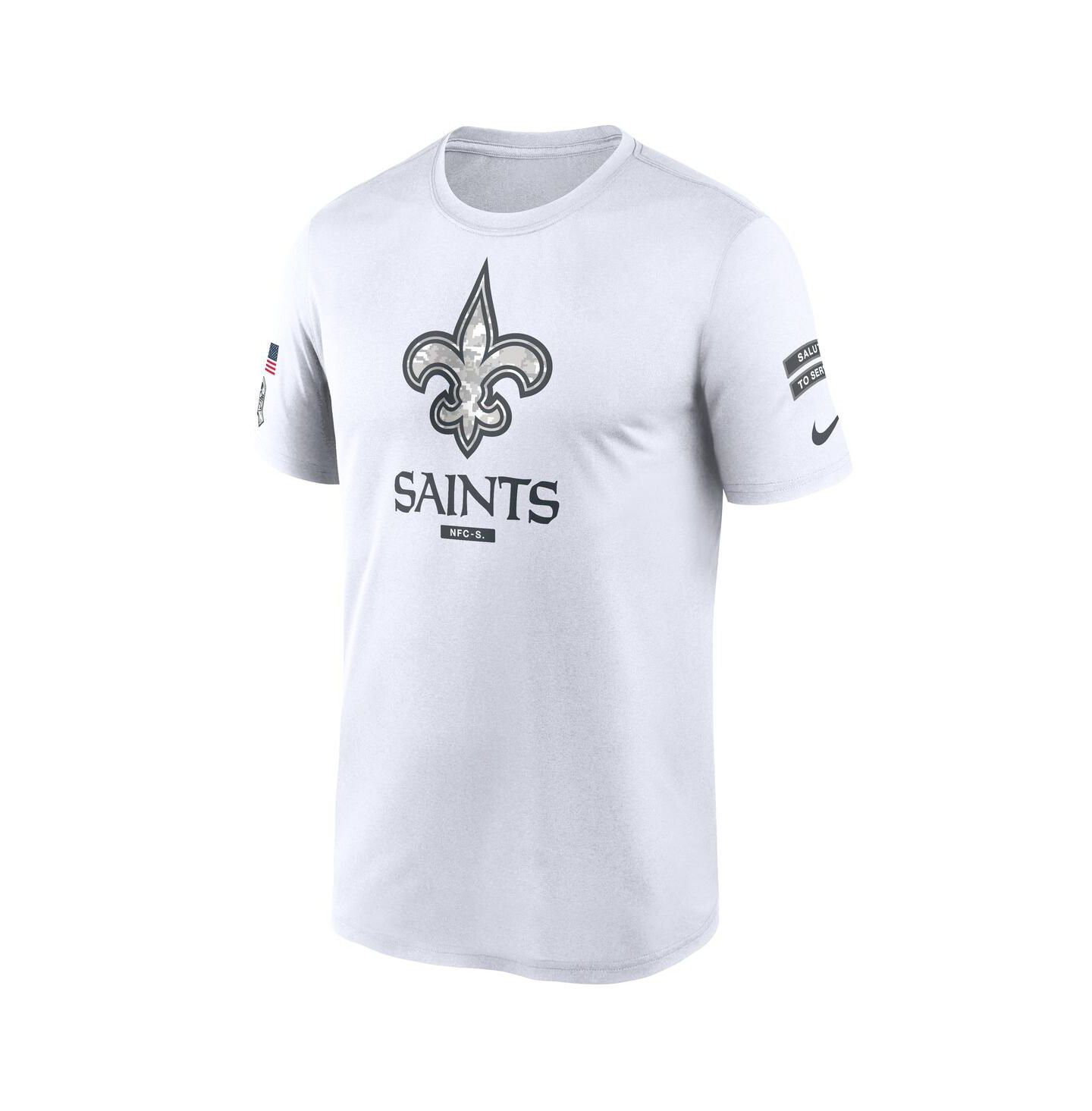 Мужская футболка Nike White New Orleans Saints 2024 Salute To Service Legend Performance — фото 3