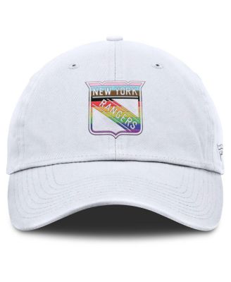 Men's White New York Rangers PRIDE Adjustable Hat