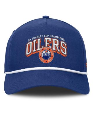 Men's Blue Edmonton Oilers Decades Collection A-Frame Rope Adjustable Hat
