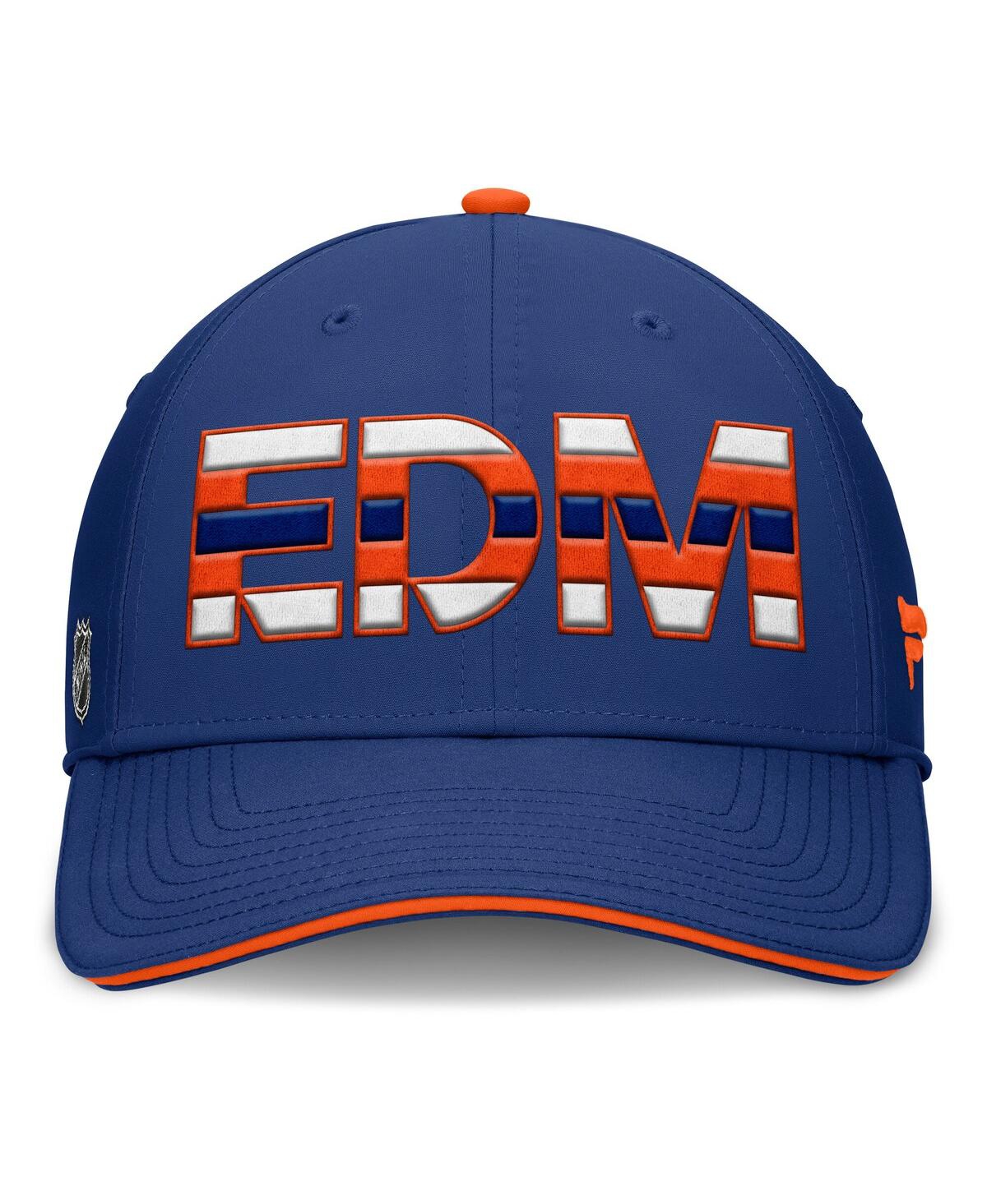 Fanatics Men's Royal Edmonton Oilers Rink Team Code Flex Hat In Royal