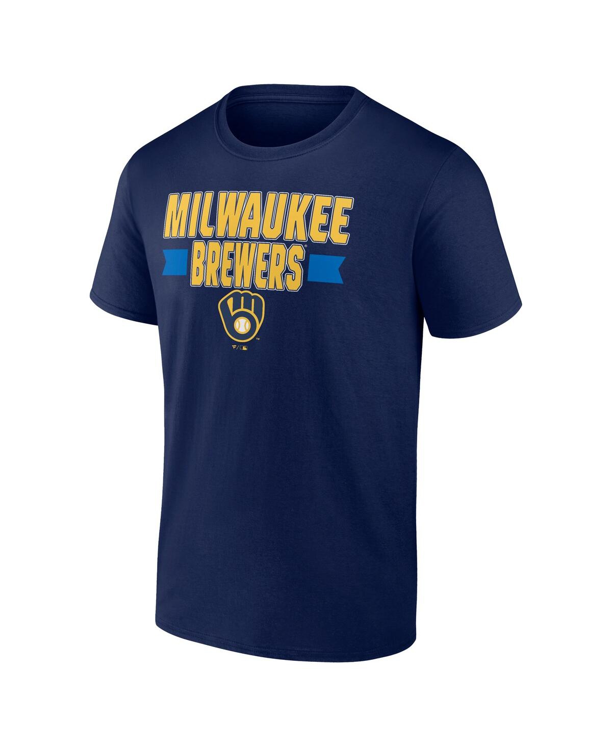 Fanatics Men's Navy Milwaukee Brewers Close Victory T-shirt In Navy