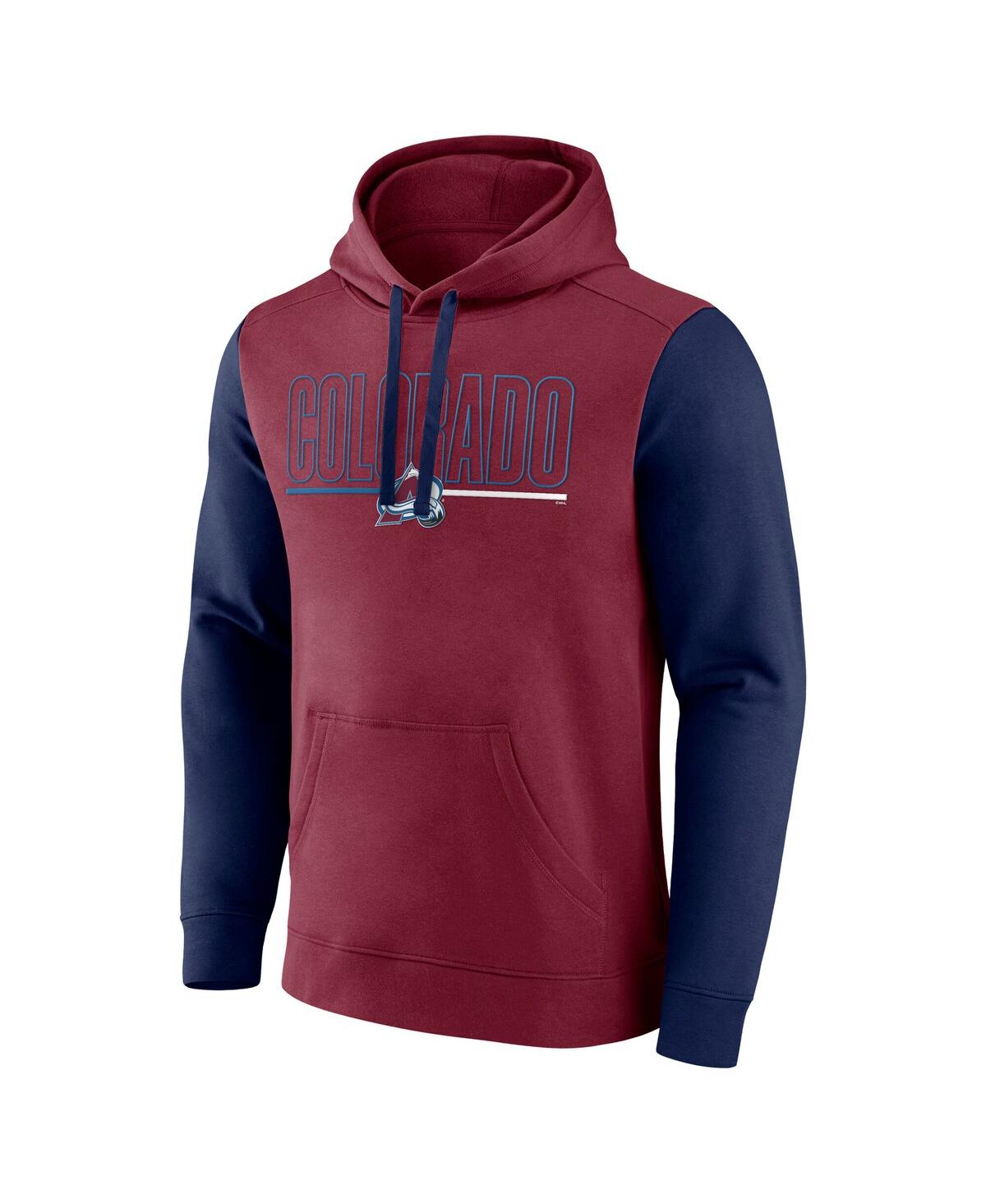 Logo Athletic Men's Burgundy Colorado Avalanche Deliver Fleece Pullover Hoodie In Burgundy