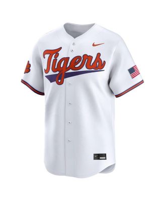 Men's White Clemson Tigers College Limited Baseball Jersey