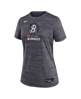 Women's Charcoal Baltimore Orioles Authentic Collection City Connect Velocity Performance T-Shirt