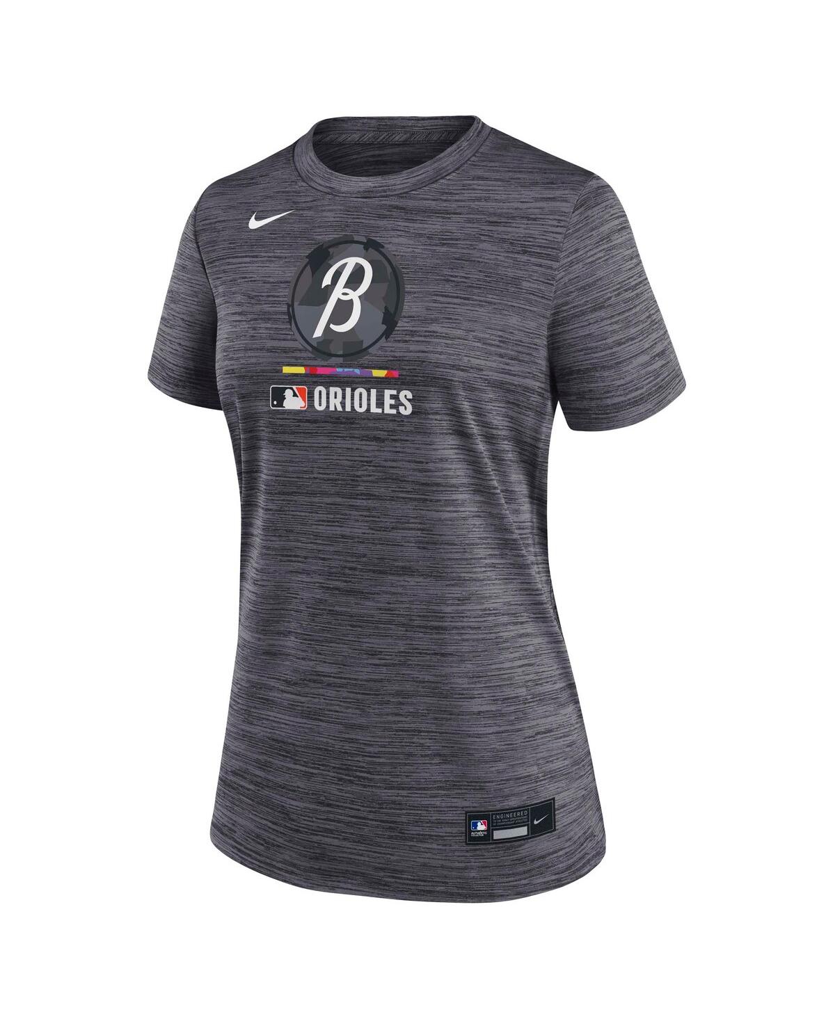 Nike Baltimore Orioles Authentic Collection City Connect Velocity  Women's Dri-fit Mlb T-shirt In Charcoal