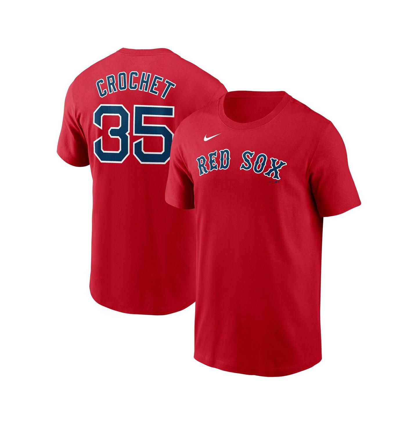 Мужская футболка Nike Garrett Crochet Red Boston Red Sox Fuse Name & Number — фото 1