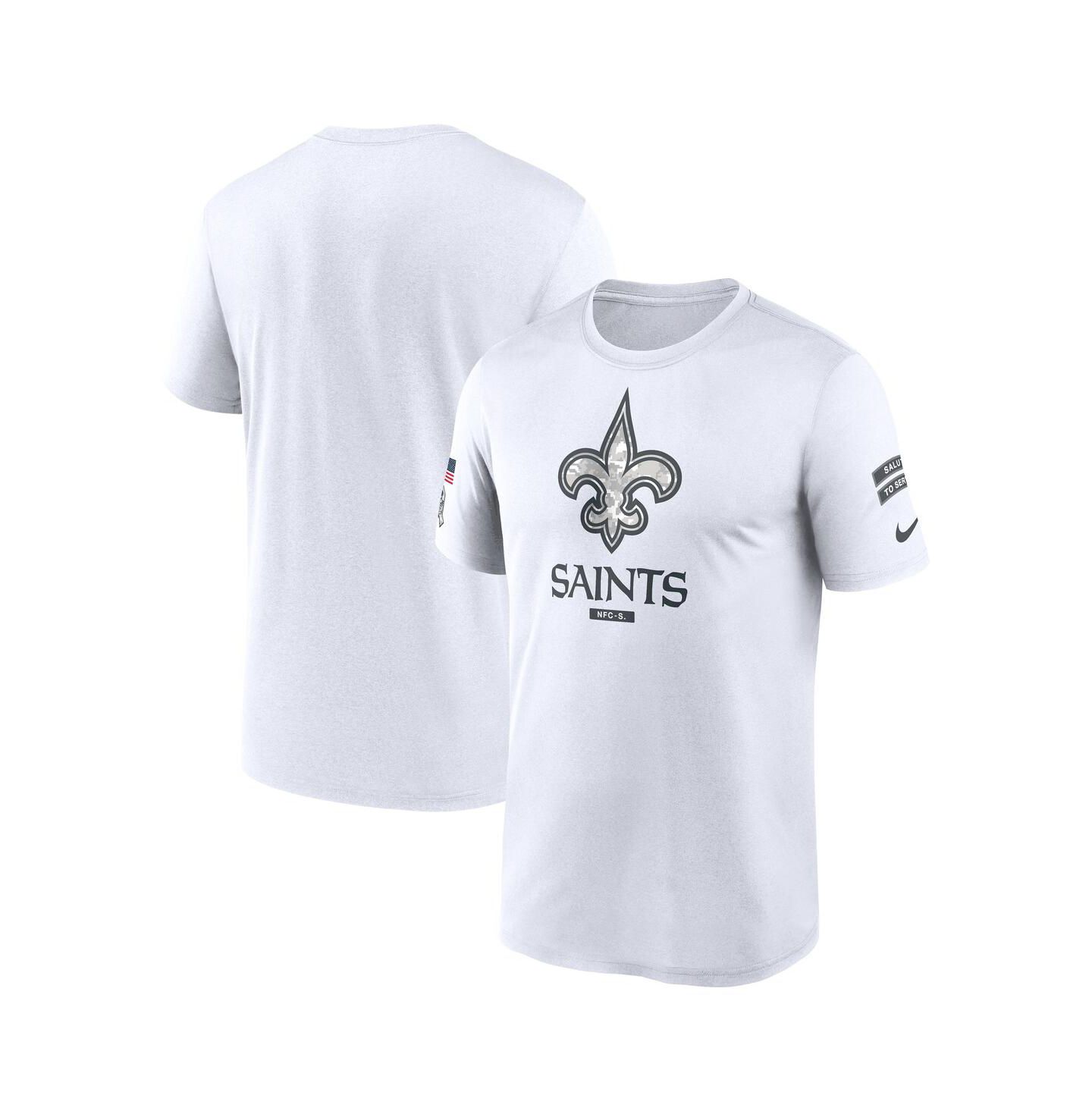 Мужская футболка Nike White New Orleans Saints 2024 Salute To Service Legend Performance — фото 1
