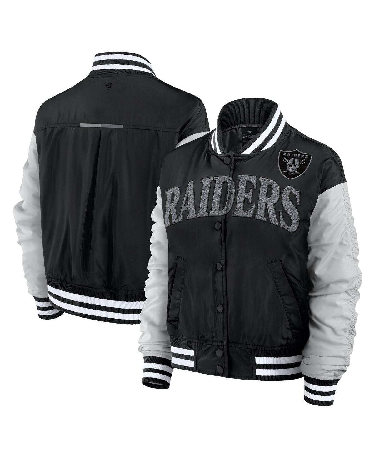 Fanatics Women's Black Las Vegas Raiders Elements Wave Full-snap Jacket In Black