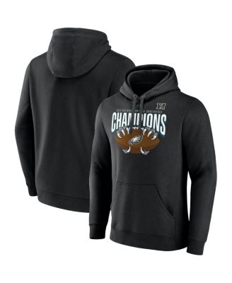 Fanatics - Men's Black Philadelphia Eagles 2024 NFC Champions Hometown Not Done Fleece Pullover Hoodie