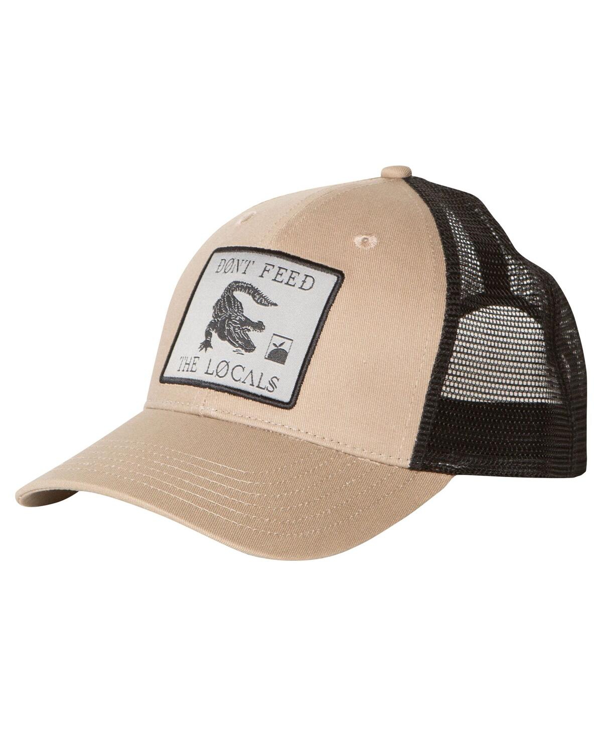 Men's Tan/Black Local Og Trucker Adjustable Hat - Tan, Black